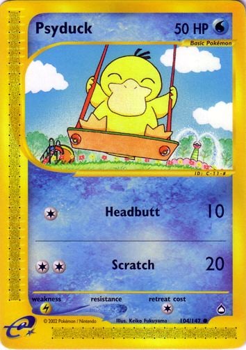 Psyduck 104/147 — Aquapolis (Italian Pokémon TCG card)