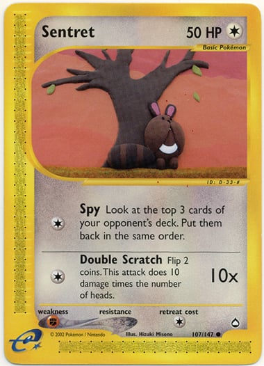Sentret 107 — Aquapolis (Italian Pokémon TCG card)