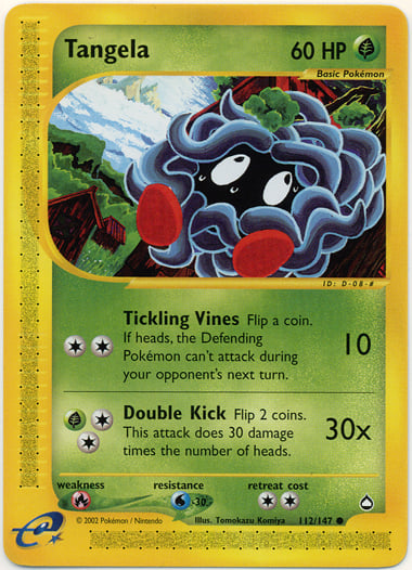 Tangela 112/147 — Aquapolis (Italian Pokémon TCG card)
