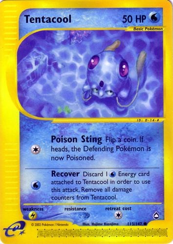 Tentacool 113 — Aquapolis (Italian Pokémon TCG card)