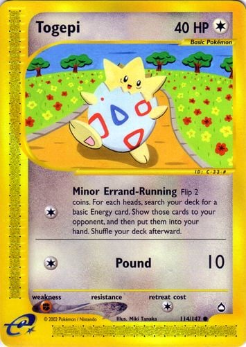 Togepi 114 — Aquapolis (Italian Pokémon TCG card)