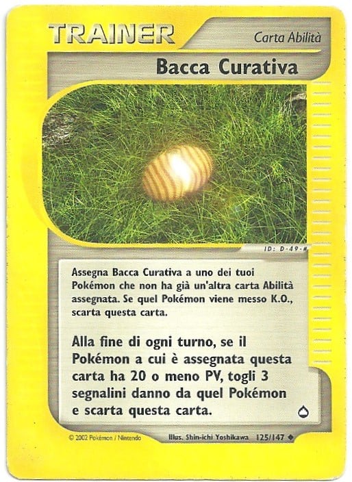 Bacca Curativa 125 — Aquapolis (Italian Pokémon TCG card)