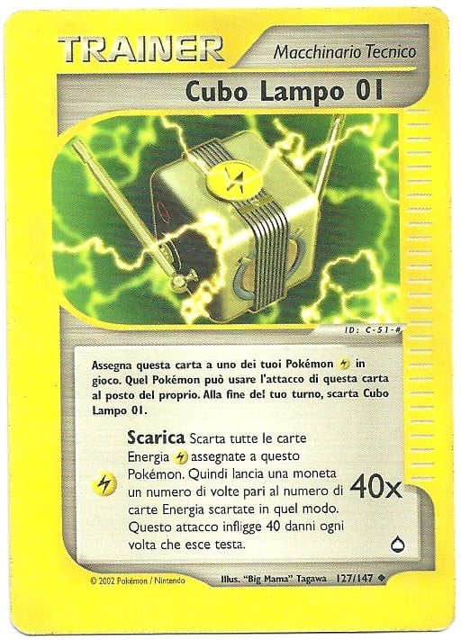 Cubo Lampo 01 127 — Aquapolis (Italian Pokémon TCG card)
