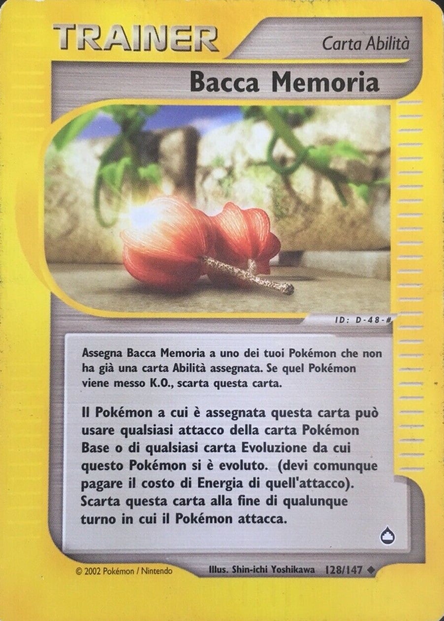 Bacca Memoria 128 — Aquapolis (Italian Pokémon TCG card)