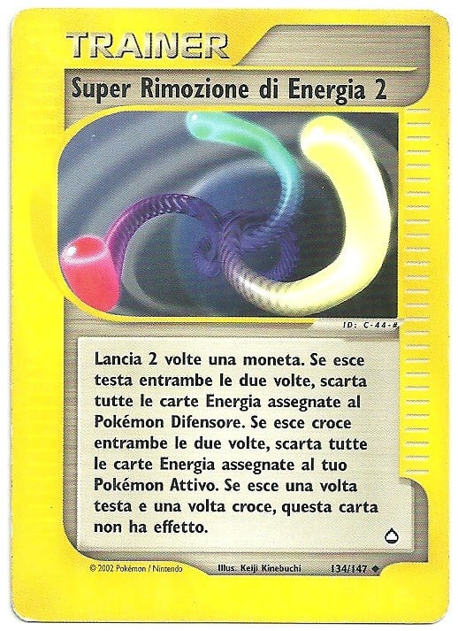 Super Rimozione di Energia 2 134 — Aquapolis (Italian Pokémon TCG card)