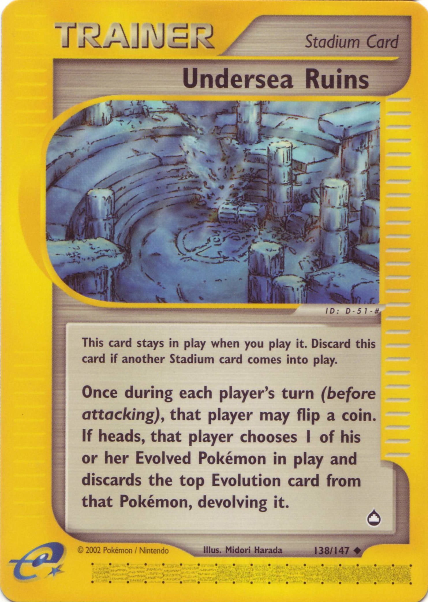 Rovine Sommerse 138 — Aquapolis (Italian Pokémon TCG card)