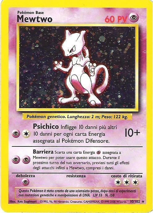 Mewtwo 010 — Base Set 2 (Italian Pokémon TCG card)