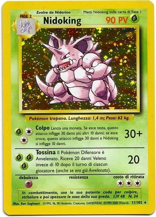 Nidoking 011 — Base Set 2 (Italian Pokémon TCG card)