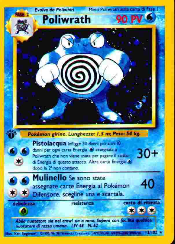 Poliwrath 015 — Base Set 2 (Italian Pokémon TCG card)