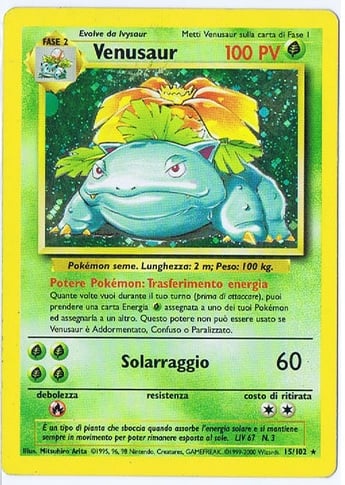 Venusaur 018 — Base Set 2 (Italian Pokémon TCG card)