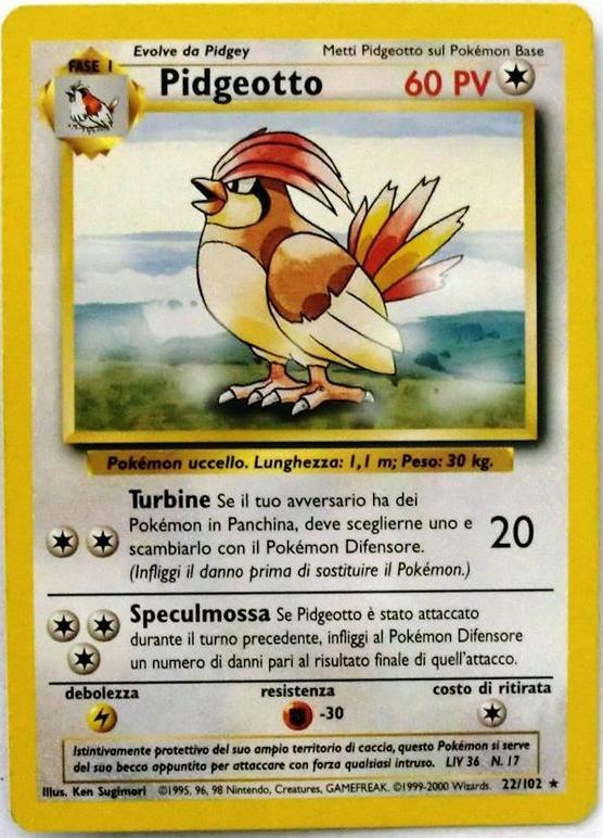 Pidgeotto 028 — Base Set 2 (Italian Pokémon TCG card)