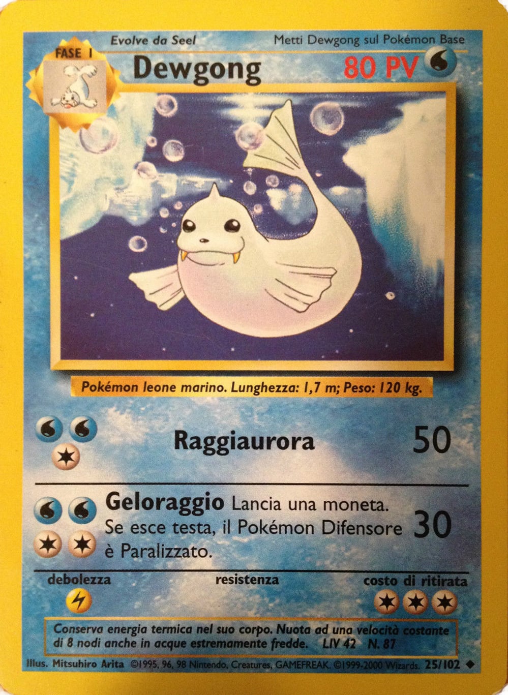 Dewgong 036 — Base Set 2 (Italian Pokémon TCG card)
