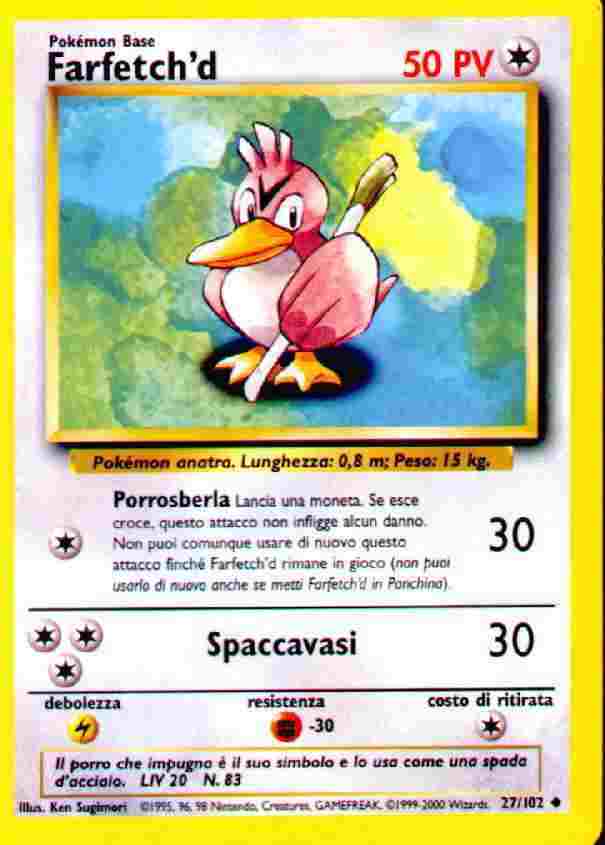 Farfetch'd 040 — Base Set 2 (Italian Pokémon TCG card)