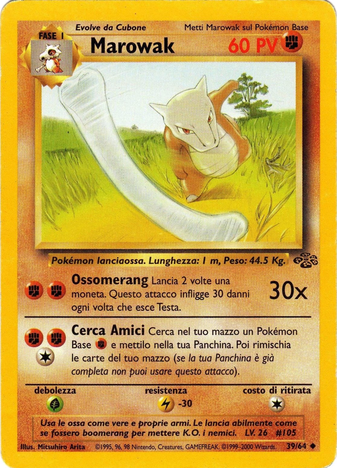 Marowak 052 — Base Set 2 (Italian Pokémon TCG card)