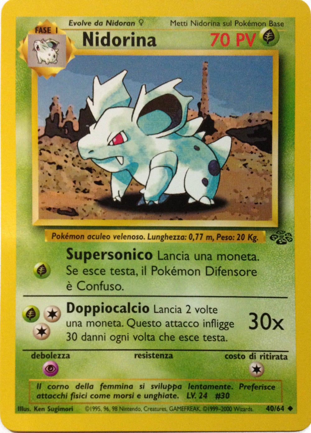 Nidorina 053 — Base Set 2 (Italian Pokémon TCG card)