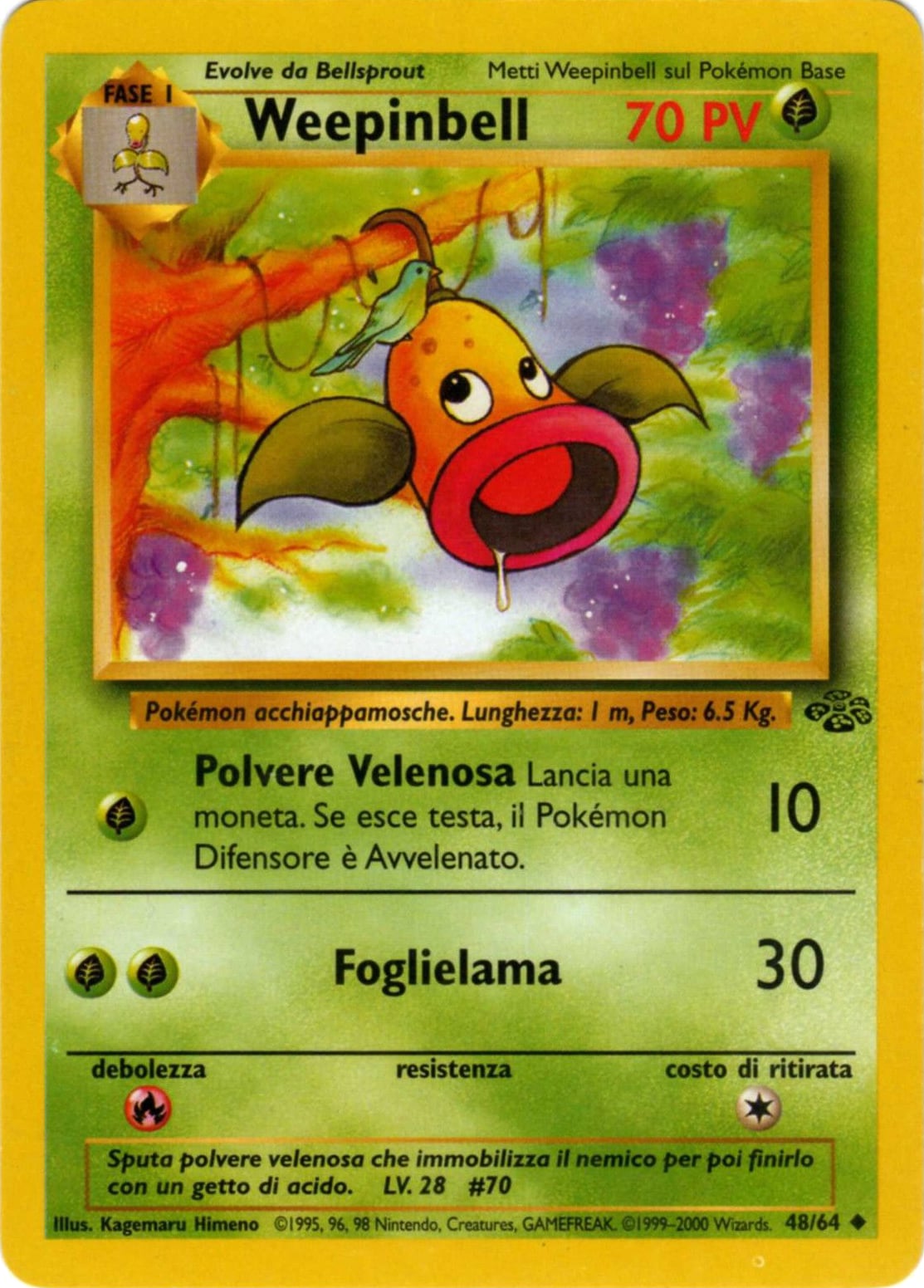 Weepinbell 064 — Base Set 2 (Italian Pokémon TCG card)