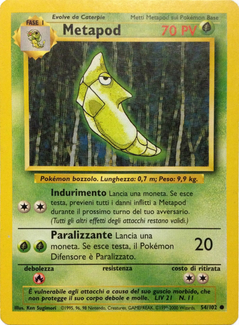 Metapod 081 — Base Set 2 (Italian Pokémon TCG card)