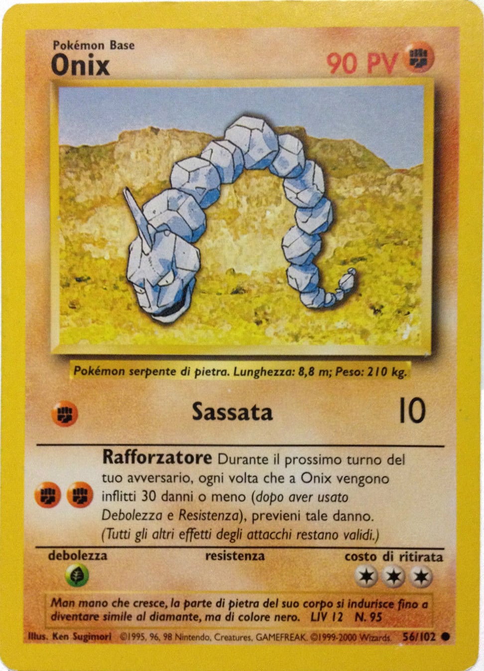 Onix 084 — Base Set 2 (Italian Pokémon TCG card)