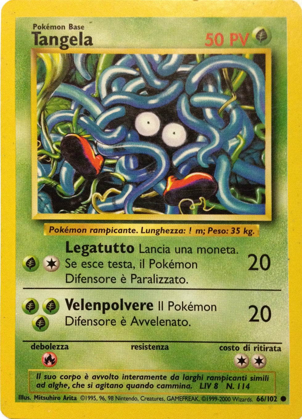Tangela 096 — Base Set 2 (Italian Pokémon TCG card)