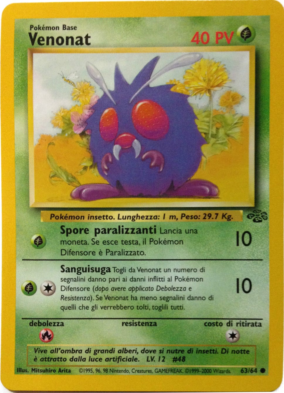 Venonat 097 — Base Set 2 (Italian Pokémon TCG card)