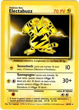 Electabuzz 020/102 — Base Set (Italian Pokémon TCG card)