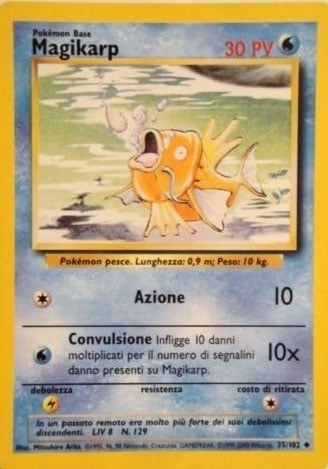 Magikarp 035/102 — Base Set (Italian Pokémon TCG card)