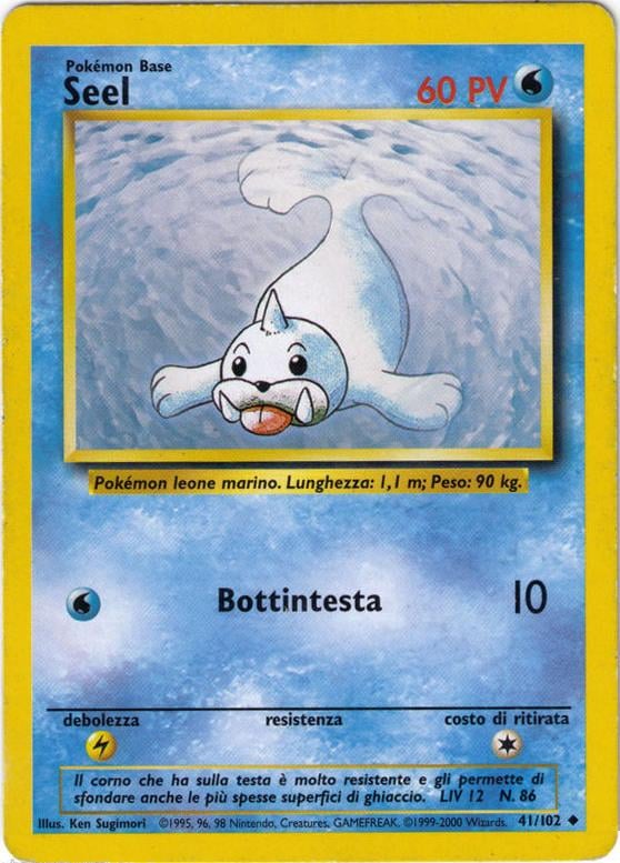 Seel 041/102 — Base Set (Italian Pokémon TCG card)