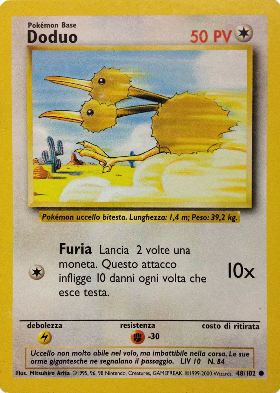 Doduo 048/102 — Base Set (Italian Pokémon TCG card)
