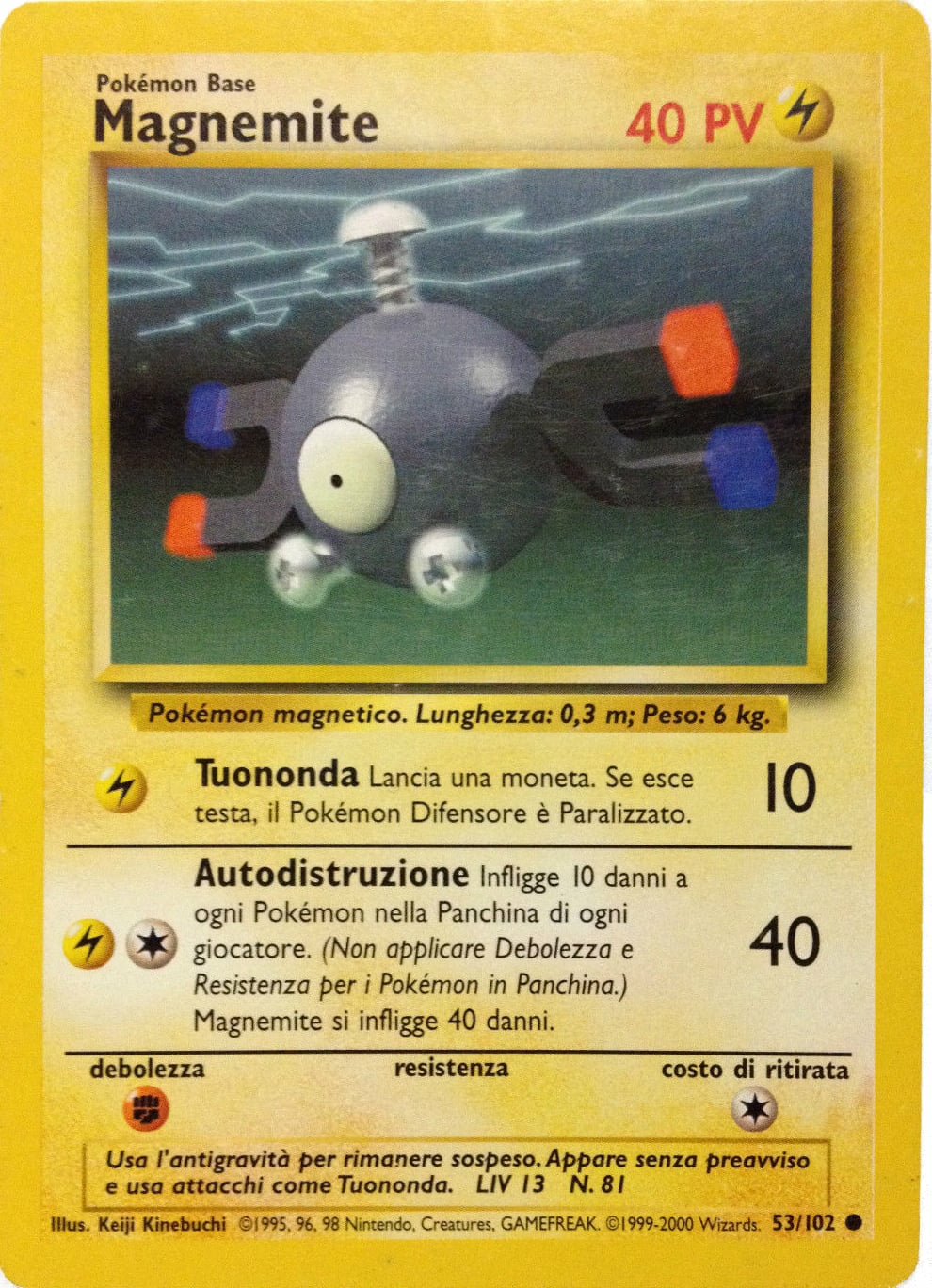 Magnemite 053/102 — Base Set (Italian Pokémon TCG card)
