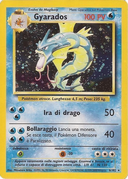 Gyarados 006/102 — Base Set (Italian Pokémon TCG card)
