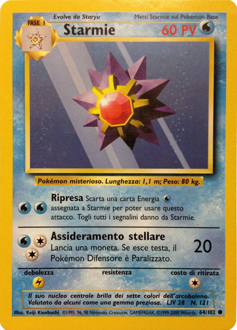 Starmie 064/102 — Base Set (Italian Pokémon TCG card)