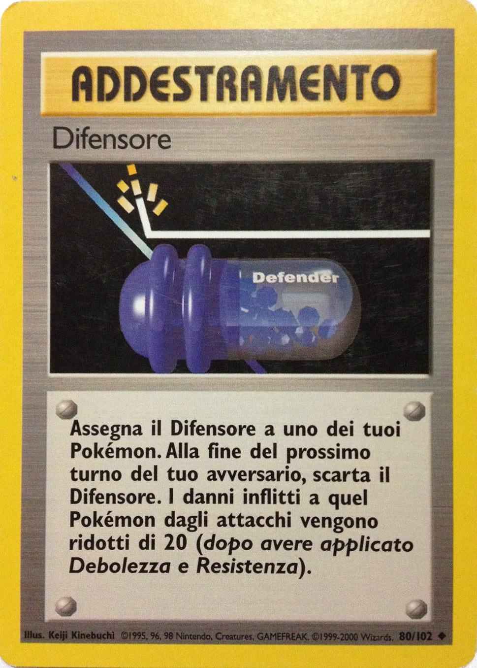 Difensore 080/102 — Base Set (Italian Pokémon TCG card)