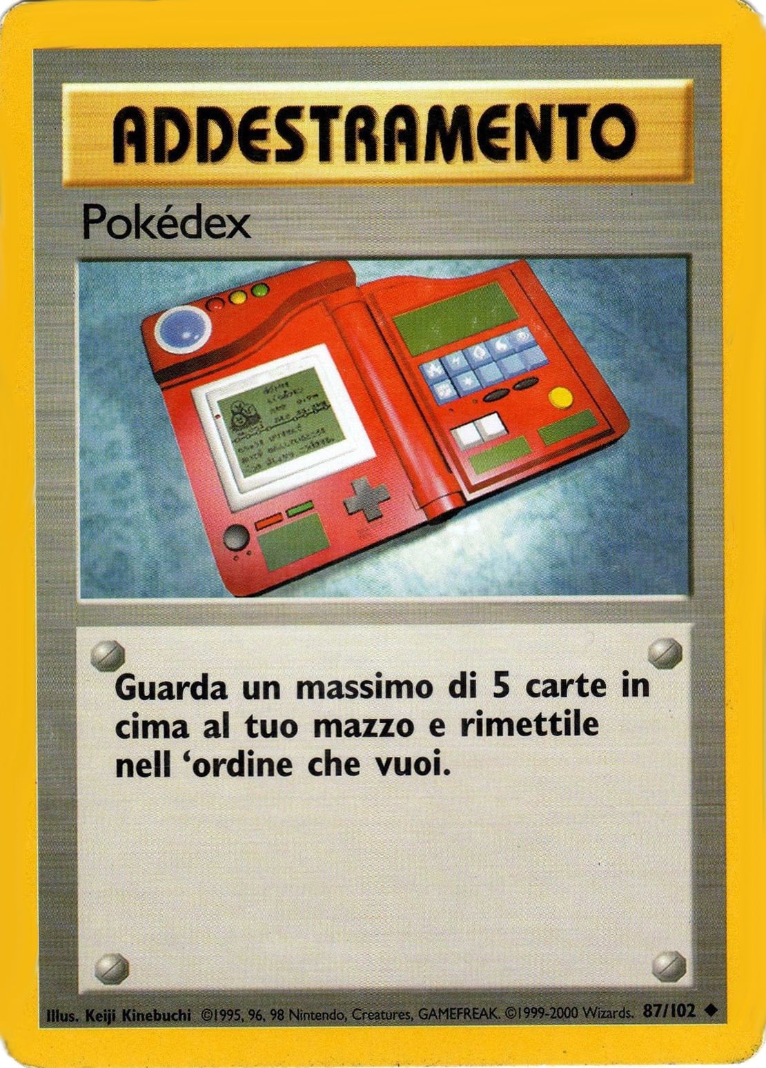 Pokédex 087/102 — Base Set (Italian Pokémon TCG card)