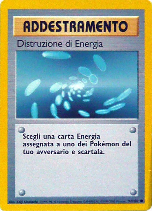 Distruzione di Energia 092/102 — Base Set (Italian Pokémon TCG card)