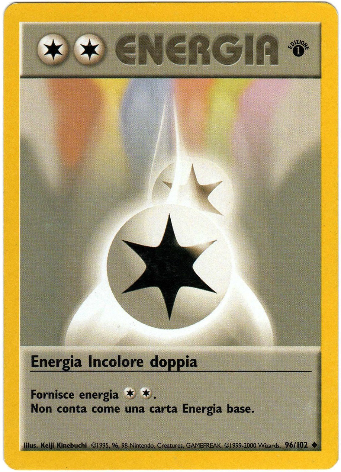 Energia Incolore Doppia 096/102 — Base Set (Italian Pokémon TCG card)