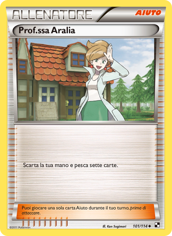 Prof.ssa Aralia 101/115 — Black & White (Italian Pokémon TCG card)