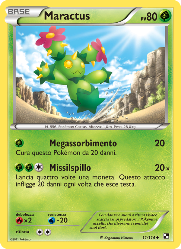 Maractus 011/115 — Black & White (Italian Pokémon TCG card)