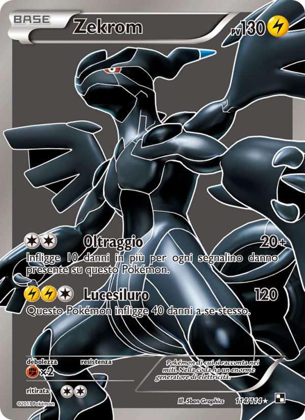 Zekrom 114/115 — Black & White (Italian Pokémon TCG card)