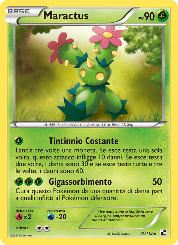 Maractus 012/115 — Black & White (Italian Pokémon TCG card)