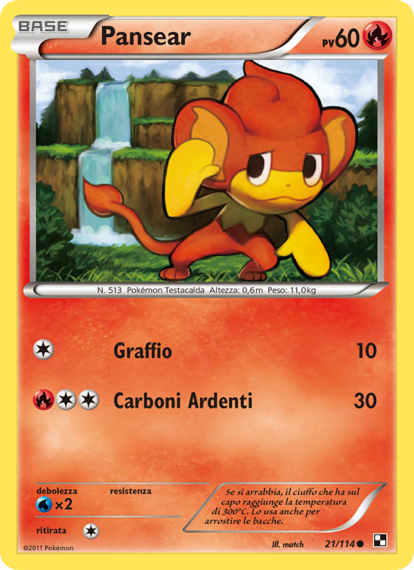 Pansear 021/115 — Black & White (Italian Pokémon TCG card)