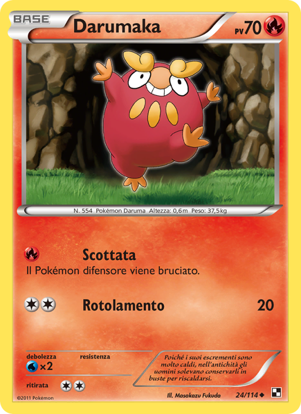 Darumaka 024/115 — Black & White (Italian Pokémon TCG card)