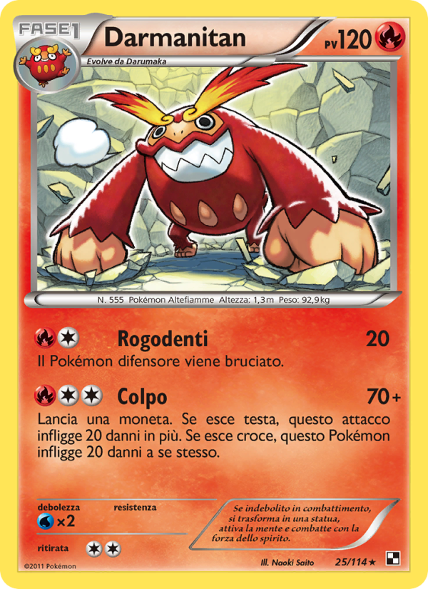 Darmanitan 025/115 — Black & White (Italian Pokémon TCG card)