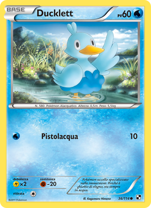 Ducklett 036/115 — Black & White (Italian Pokémon TCG card)