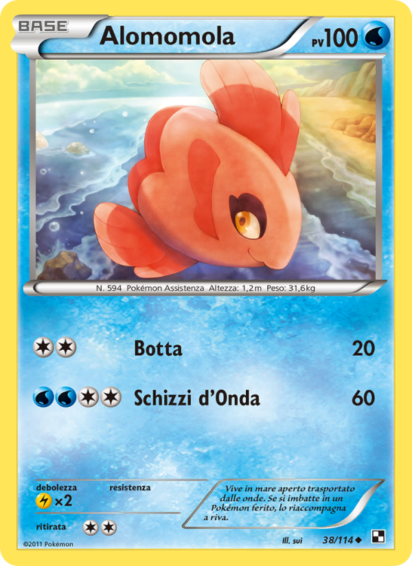 Alomomola 038/115 — Black & White (Italian Pokémon TCG card)