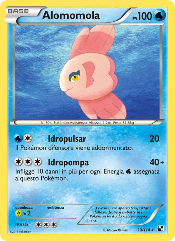 Alomomola 039/115 — Black & White (Italian Pokémon TCG card)
