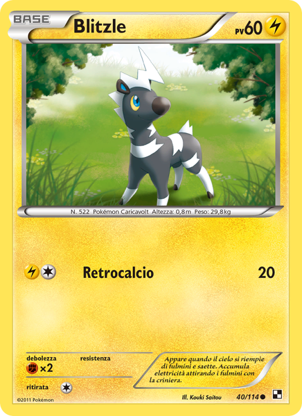 Blitzle 040/115 — Black & White (Italian Pokémon TCG card)