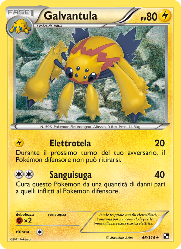 Galvantula 046/115 — Black & White (Italian Pokémon TCG card)