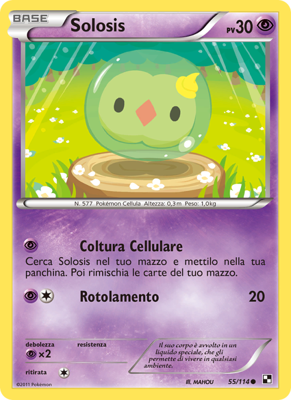 Solosis 055/115 — Black & White (Italian Pokémon TCG card)