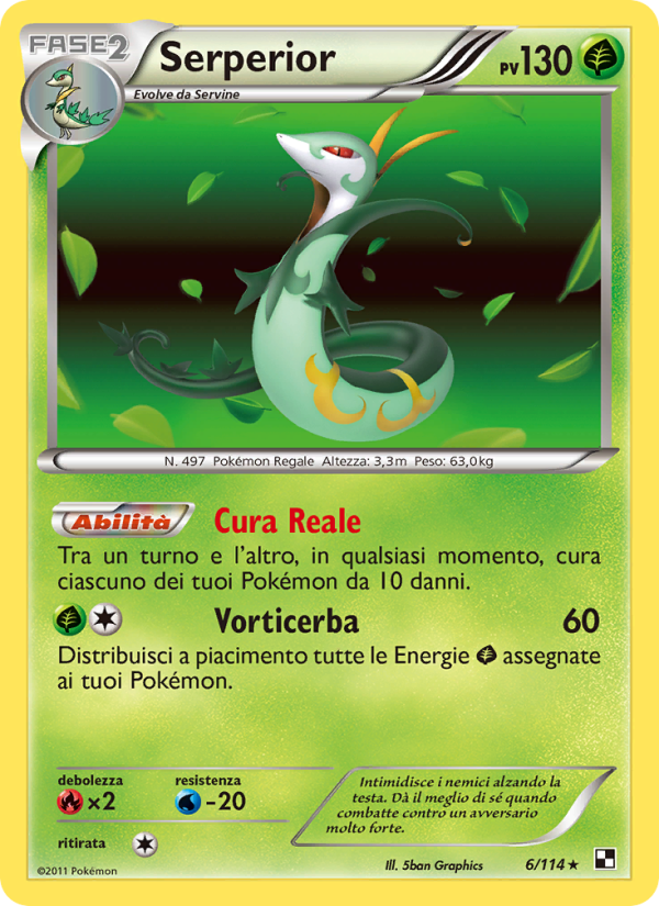 Serperior 006/115 — Black & White (Italian Pokémon TCG card)