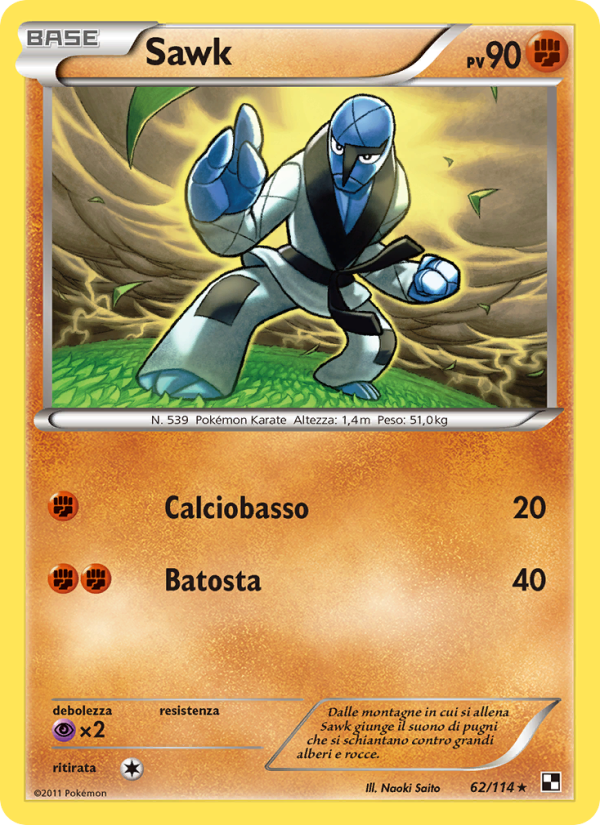 Sawk 062/115 — Black & White (Italian Pokémon TCG card)
